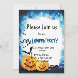 Invitación Fiesta de calabaza y murciélago de Halloween