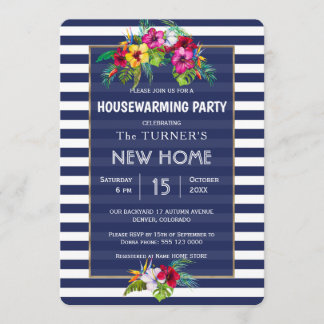 Invitación Fiesta de Calentamiento de Casa Azul de la Marina 