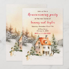 Invitación Fiesta de Calentamiento de Casas en vacaciones de 