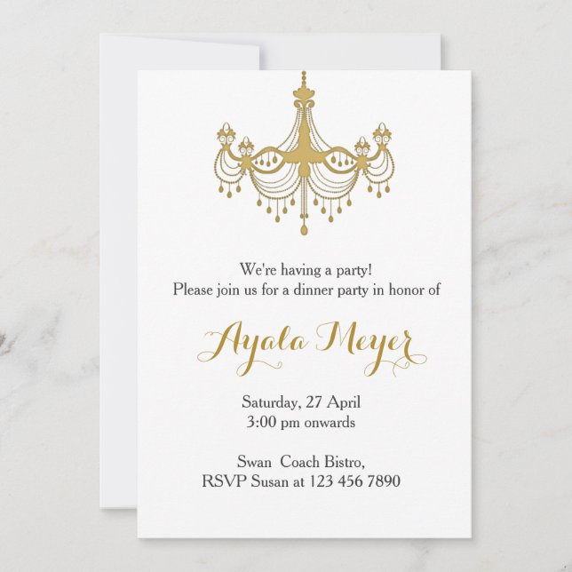 Invitación Fiesta de calentamiento de la casa Candidato de or (Anverso)