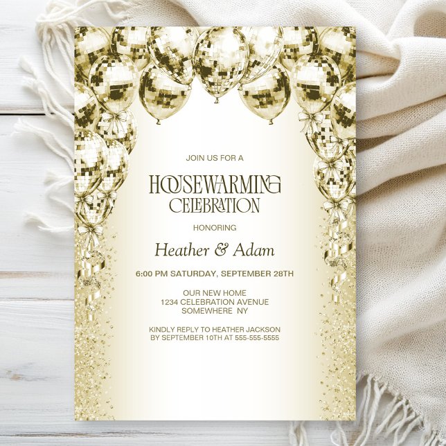 Invitación Fiesta de Calentamiento de la Casa con Globos de O (Subido por el creador)