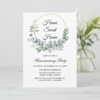 Invitación Fiesta de Calentamiento de la Casa Tropical Gold