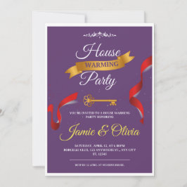 Invitación Fiesta de calentamiento de la vivienda en negrita 