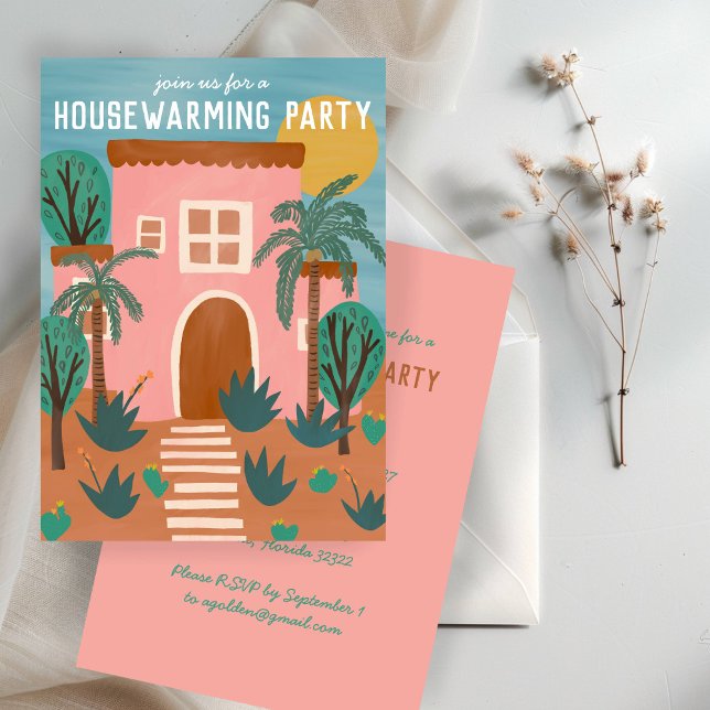 INVITACIÓN FIESTA DE CALENTAMIENTO DE VIVIENDA PERSONALIZADO  (HOUSEWARMING PARTY Invite New Home Address CUSTOM Invitatation)