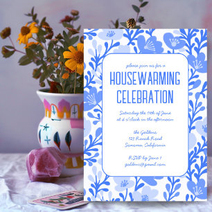 Invitación Fiesta de CALENTAMIENTO DEL Personalizado del patr