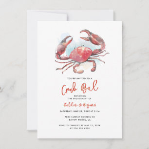 Invitación Fiesta de cangrejo de las parejas de hervir de pes