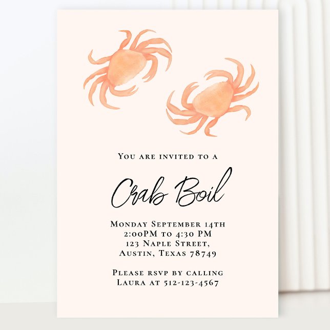 Invitación Fiesta de cangrejos hervidos (Subido por el creador)