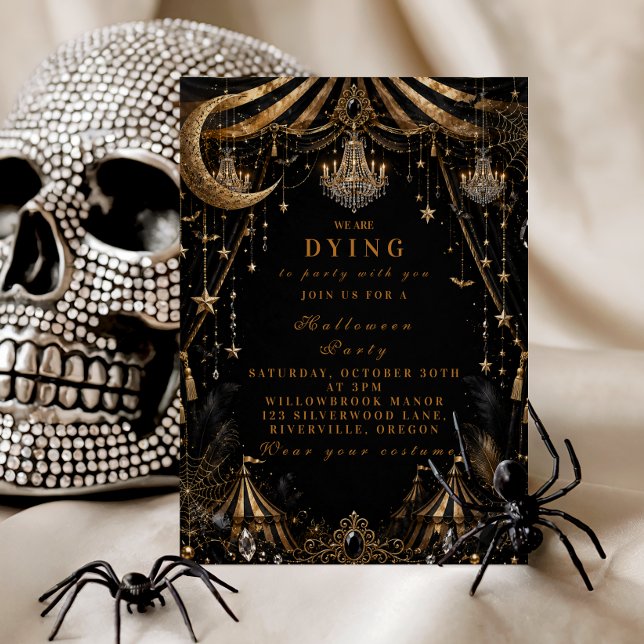 Invitación Fiesta de Carnaval de Halloween Elegante (Subido por el creador)