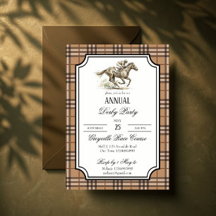 Invitación fiesta de carreras de caballos de Derby elegante g