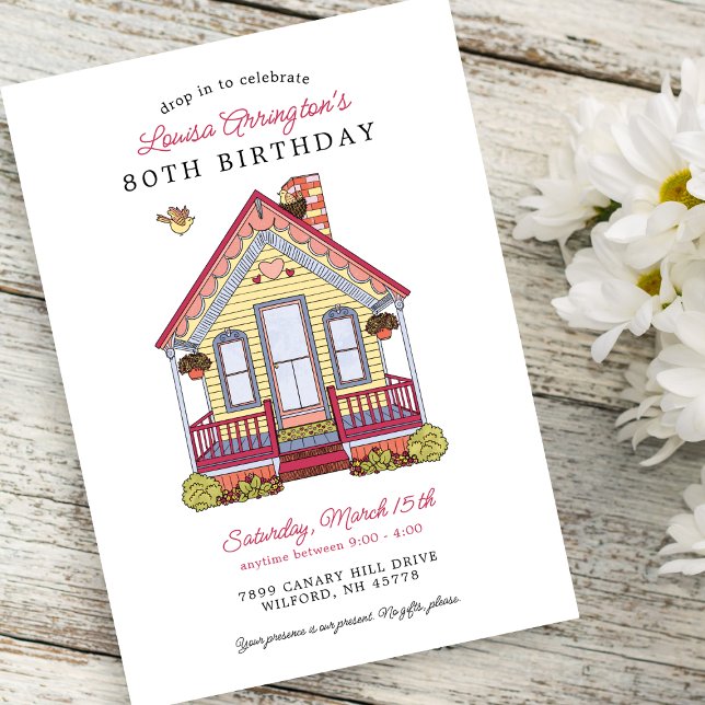 Invitación Fiesta de casa 80.º Aniversario (Subido por el creador)