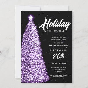 Invitación Fiesta de Casa Abierta de Vacaciones de Navidad Pú