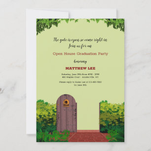 Invitación Fiesta de Casa Abierta en la Puerta del Jardín