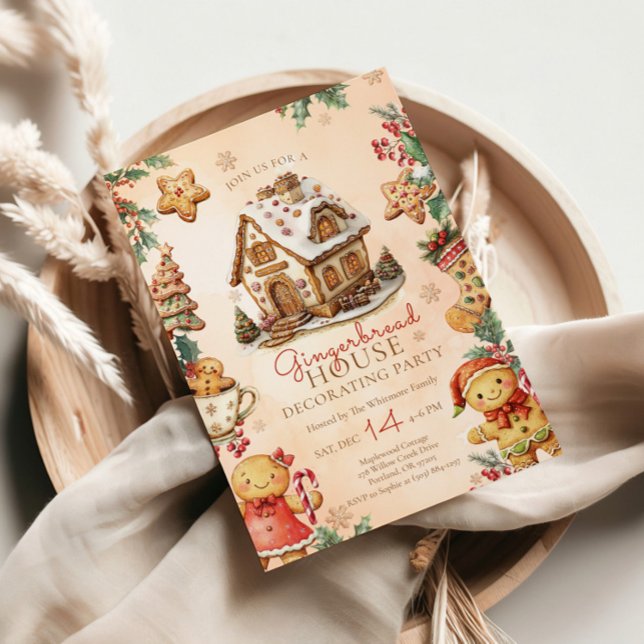 Invitación Fiesta de Casa de Pan de Jengibre de Navidad (Subido por el creador)