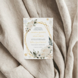 Invitación Fiesta de casamiento del marco de nieve de inviern