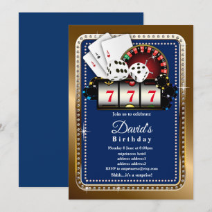 Invitación fiesta de casino invitado, 7 7 7 Máquina de ranura