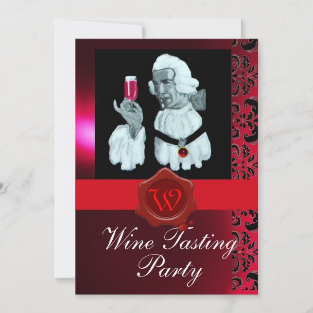 INVITACIÓN FIESTA DE CATA DE VINO DEL SUMILLER CON SELLO DE L (Anverso)