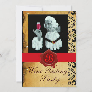 INVITACIÓN FIESTA DE CATA DE VINO DEL SUMILLER CON SELLO DE L