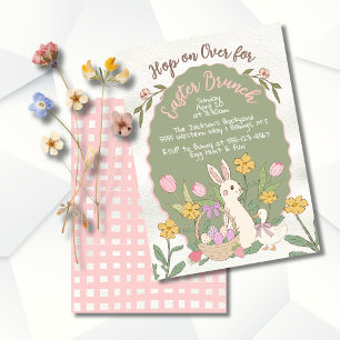 Invitación Fiesta de caza de huevos de Easter Bunny Brunch