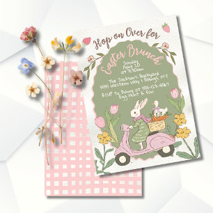 Invitación Fiesta de caza de huevos de Easter Bunny Brunch