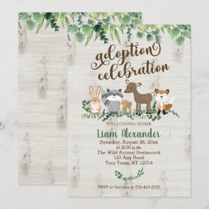Invitación Fiesta de Celebración de Adopción Animales del Bos