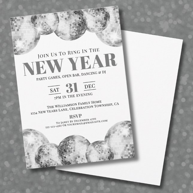 Invitación Fiesta de celebración de Año Nuevo (New Year's Eve Celebration Party Invitation)