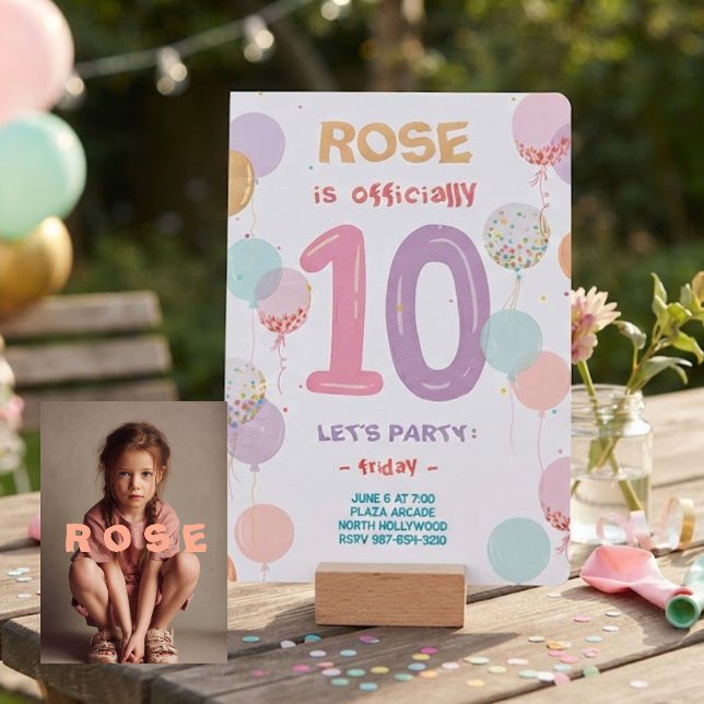 Invitación Fiesta de Celebración de Dobles Dígitos (Subido por el creador)