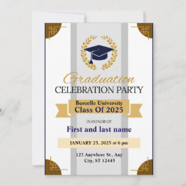 INVITACIÓN FIESTA DE CELEBRACIÓN DE GRADUACIÓN