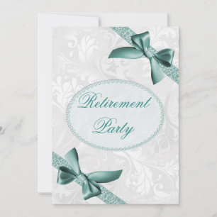 Invitación Fiesta de Celebración de Jubilación con Damasco y