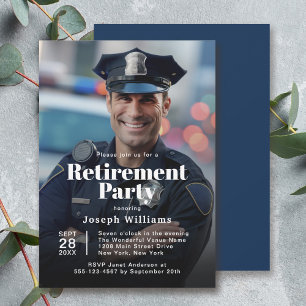 Invitación Fiesta de Celebración de Jubilación con Foto de Po