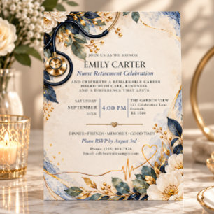Invitación Fiesta de Celebración de Jubilación de Enfermera E