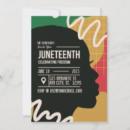 Invitación Fiesta de celebración de la libertad del Juneteent