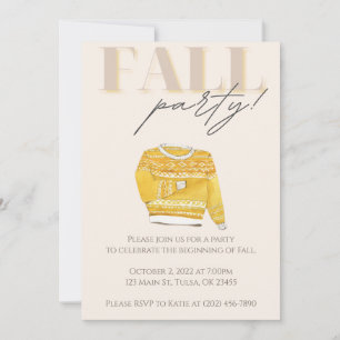Invitación Fiesta de Celebración de Otoño