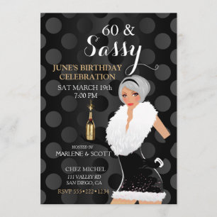 Invitación Fiesta de Celebración de Puntos Negros Chica Champ