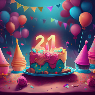 Invitación Fiesta de celebración de veintiuno años