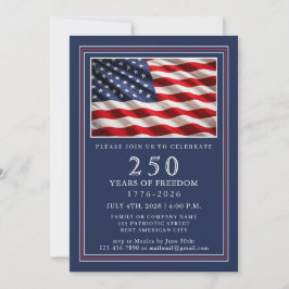 Invitación Fiesta de Celebración del 250 Aniversario Patrióti