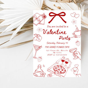 Invitación Fiesta de Celebración del Día de San Valentín Amor