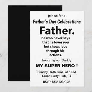 Invitación Fiesta de Celebración del Día del Padre 