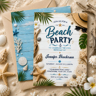 Invitación Fiesta de Celebración en la Playa