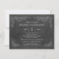 Fiesta de celebración navideña de vino en pizarra 