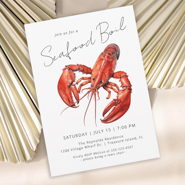 Invitación Fiesta de cena al aire libre de hierba de pescado (Available in both printed and instant download digital formats.)