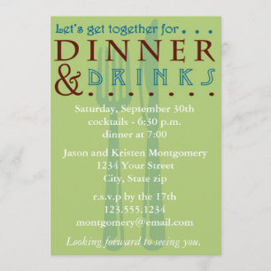 Invitación Fiesta de cena contemporánea