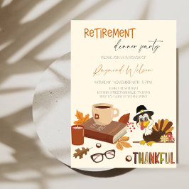 Invitación Fiesta de Cena de Acción de Gracias por Jubilación