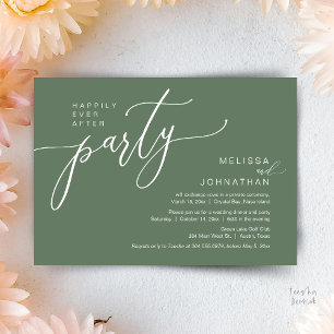 Invitación Fiesta de Cena de Boda de Elopement Felices para S
