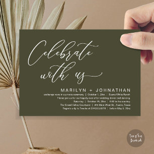 Invitación Fiesta de Cena de Boda Romántica, Celebra con noso
