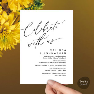 Invitación Fiesta de Cena de Boda Romántica, Celebra con noso