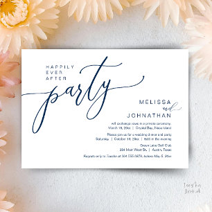 Invitación Fiesta de Cena de Boda y Huida Felices para Siempr