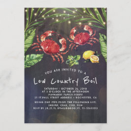 Invitación Fiesta de cena de cocción de cangrejo de hervidor 