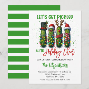 Invitación Fiesta de cena de cócteles de Navidades de pastas 