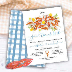 Invitación Fiesta de cena de ensayo de compromiso de hierba d