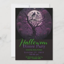Fiesta de cena de Halloween de Púrpura Sky Full Mo
